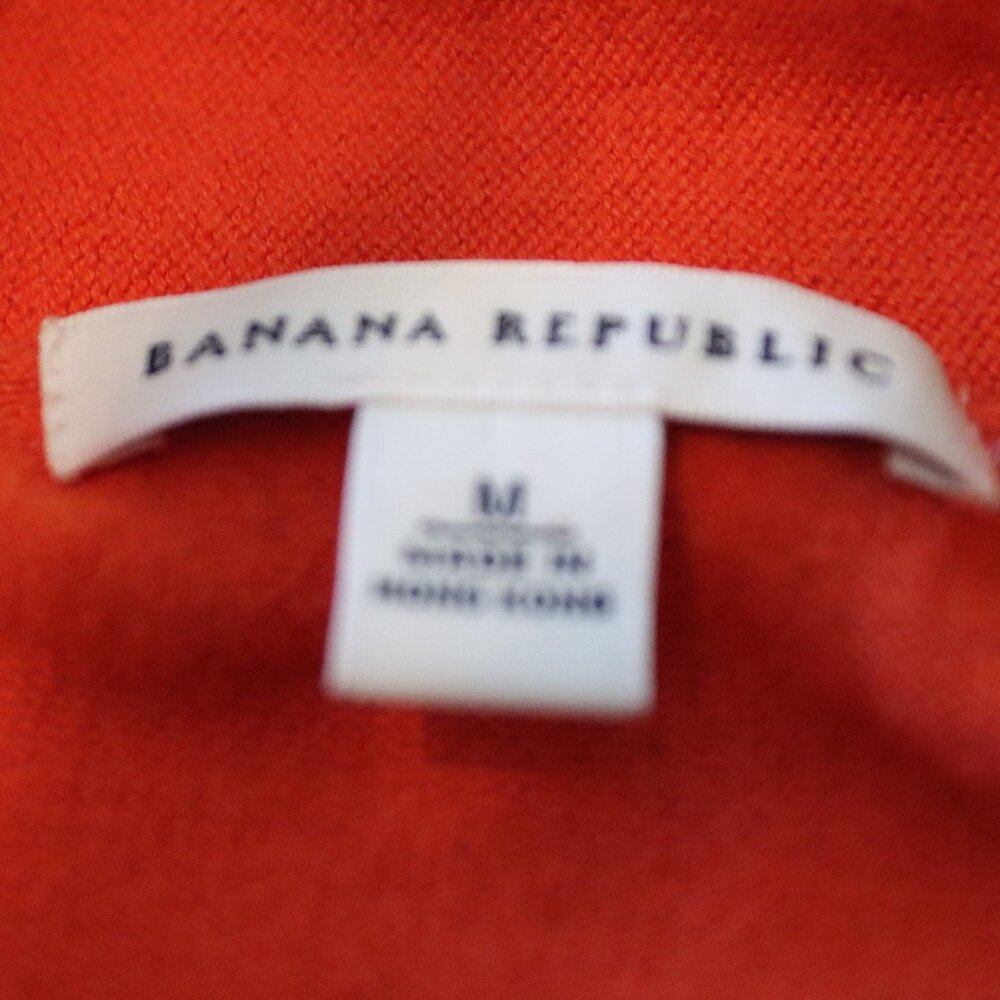 Banana Republic Orange Cotton Wool Cashmere Blend Long Sleeve Sweater Medium - Picture 2 of 10